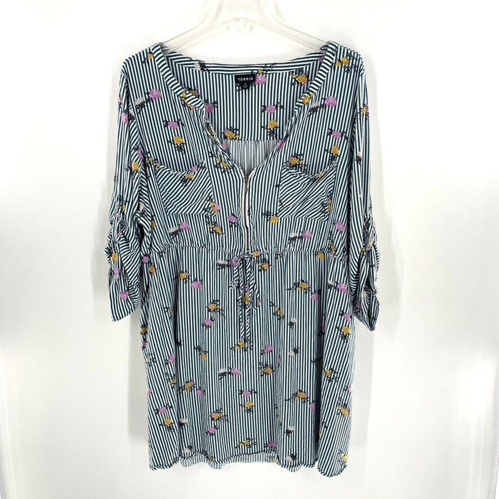 Striped Floral Women's Dress